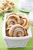 Puff pastry nut whirls