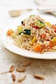 Couscous with vegetables and pine nuts