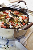 Colourful fish stew