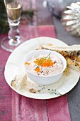 Salmon mousse with caviar