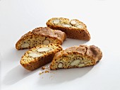Cantuccini on a white surface