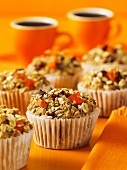 Muffins with nuts and dried fruit