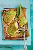 Salmon with a herb crust