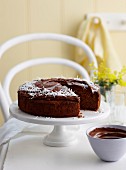 Chocolate cake with grated coconut