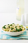 Pasta with spring vegetables and ricotta