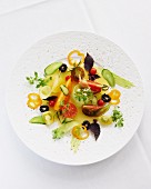 Vegetable salad with orange vinaigrette