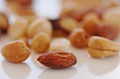 Mixed nuts, close up of almond