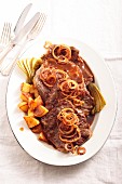 Steak with onions