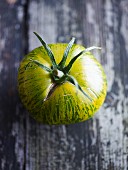 A green zebra tomato
