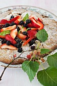 Mulberry and Strawberry Galette