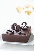 Chocolate cake with numbers