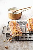 Toasted sandwich with ham and béchamel sauce
