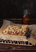 Sesame Oat Bars with Pear Compote