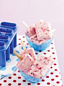 Creamy berry iceblocks