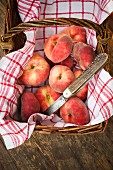 A basket of vineyard peaches