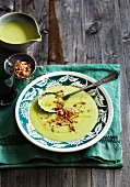 Fennel and pea soup