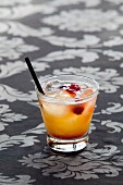 Bramble Cocktail with blackberry liqueur