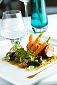 Rabbit roulade with carrots