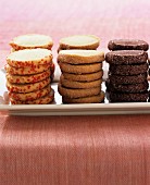 Valentine's Day biscuits, stacked