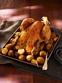 Chicken with roast potatoes
