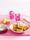 Blechkuchen mit weisser Schokolade & Kokosraspeln