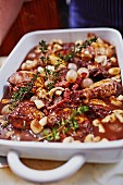 Coq au vin with thyme