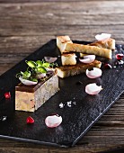Foie gras tart with brioche and onion