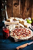 Flatbread with bacon, cheese and Sun-Dried Tomatoes