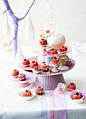 Mini raspberry Bundt cakes