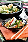 Stir-fried vegetables with squid