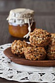 Small oat breakfast cakes with seeds, cashew Nuts & dried berries
