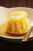 Steamed lemon pudding