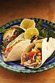 Tacos with chicken and sweetcorn