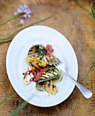 Grilled vegetables with rosemary and garlic