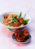 Turkey meatballs with rice noodles (Thailand)