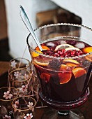 Mulled wine with fruits