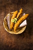 Fish escabeche (breaded, marinated fish, Mexico)