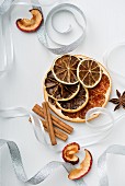 Dried fruit and cinnamon sticks as a Christmas decoration
