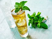 Iced Tea garnished with Mint