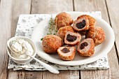 Turkey meatballs filled with prunes