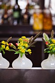 Small Flower Arrangements for Tables at a Restaurant