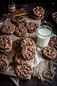 Chocolate Hazelnut Cookies with Fresh Milk