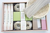 Assorted soba noodles from Japan