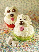 Two dog cupcakes