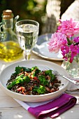 Lentil salad with broccoli