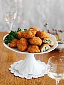 Mini-Kievs filled with chicken and parsley for Christmas