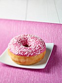 Doughnut with pink glac