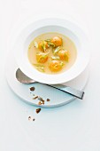 Semolina dumpling soup