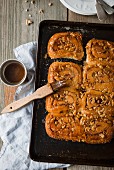 Cinnamon Danish brushed with syrup