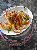 King prawns with vegetables